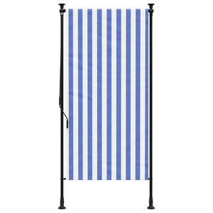 Blau-Weißes Außenrollo 120x270 cm