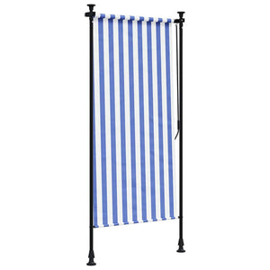 Blau-Weißes Außenrollo 120x270 cm