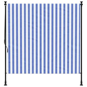 Blau-Weißes Außenrollo 150x270 cm