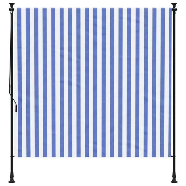 Blau-Weißes Außenrollo 150x270 cm