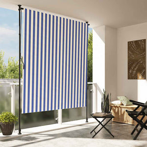 Blau-Weißes Außenrollo 150x270 cm