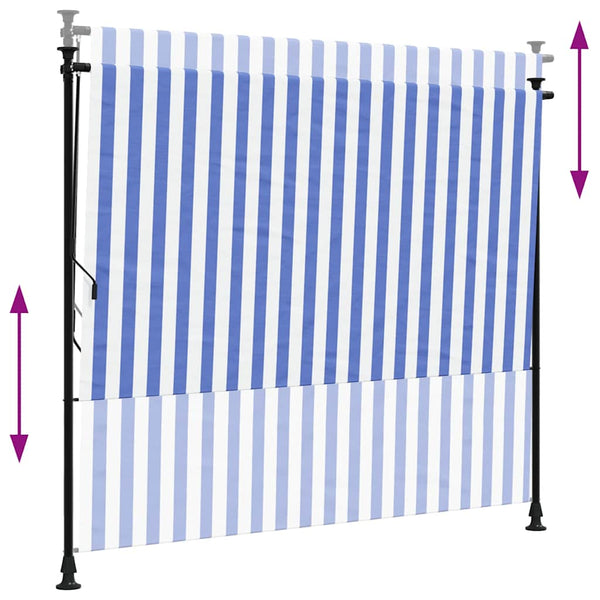 Blau-Weißes Außenrollo 200x270 cm
