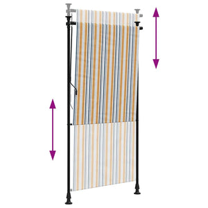 Gelb-Weißes Außenrollo 100x270 cm
