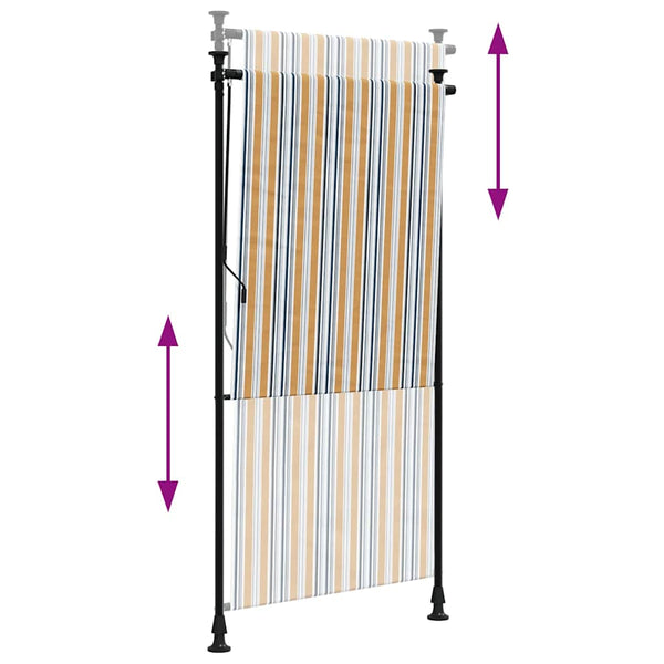Gelb-Weißes Außenrollo 100x270 cm