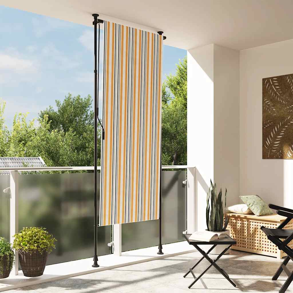 Gelb-Weißes Außenrollo 120x270 cm