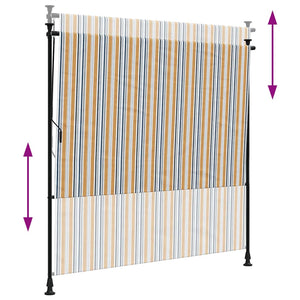 Gelb-Weißes Außenrollo 150x270 cm