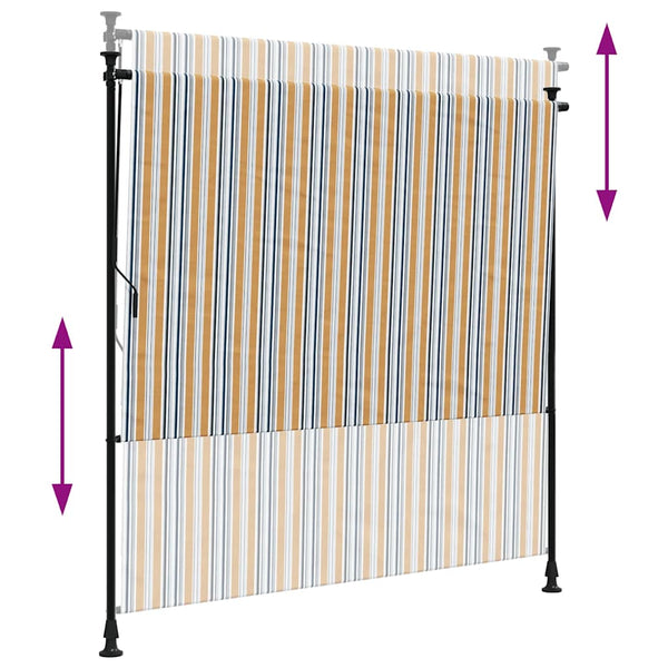 Gelb-Weißes Außenrollo 150x270 cm