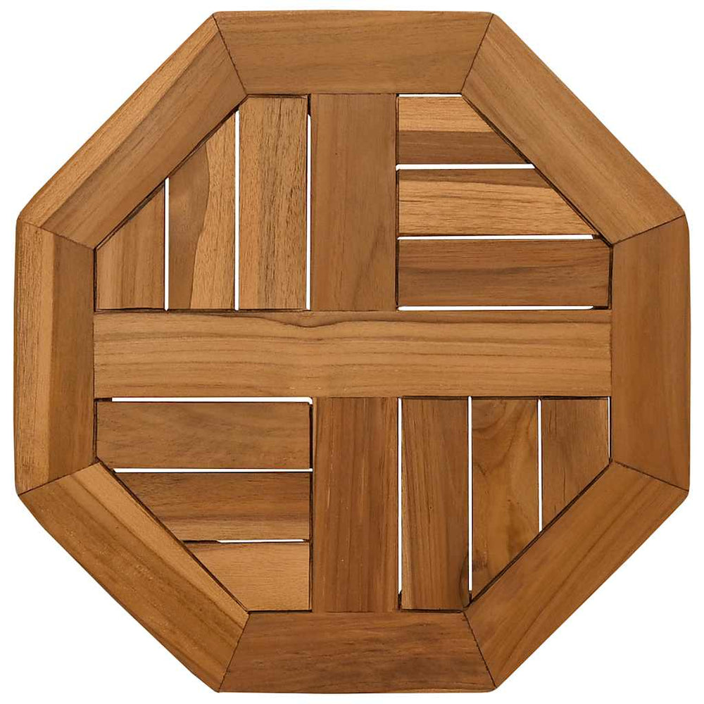 Teak Tischplatte 40x40 cm Achteckig
