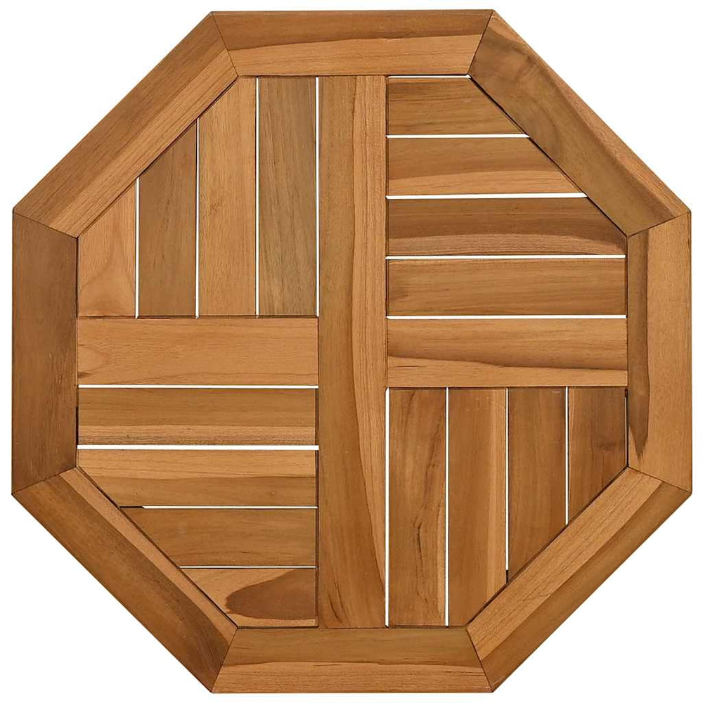 Teak Tischplatte Achteckig 50x50 cm