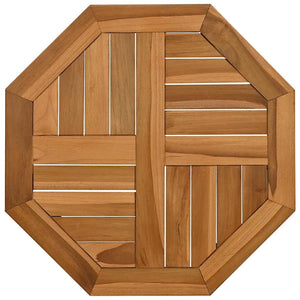 Teak Tischplatte Achteckig 50x50 cm