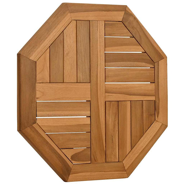 Teak Tischplatte Achteckig 50x50 cm