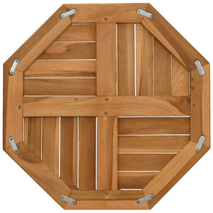 Teak Tischplatte Achteckig 50x50 cm