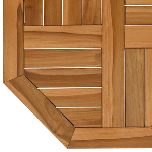 Teak Tischplatte Achteckig 50x50 cm