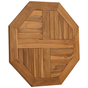 Teak Tischplatte 60x60 cm Achteckig