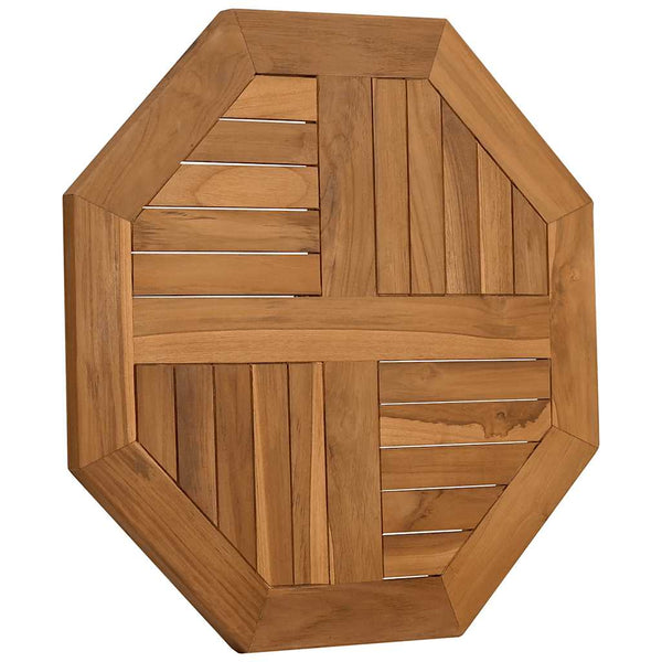 Teak Tischplatte 60x60 cm Achteckig