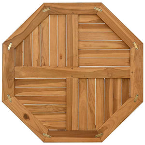 Teak Tischplatte 70x70 Achteckig