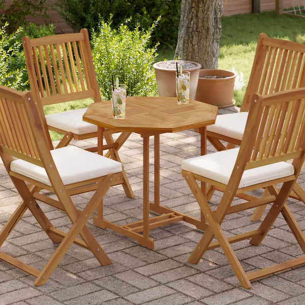 Teak Tischplatte 70x70 Achteckig