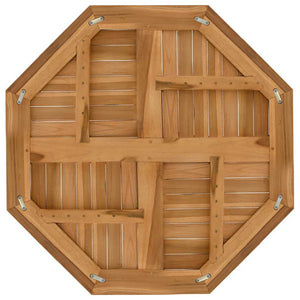 Teak Tischplatte 80x80 cm Achteckig