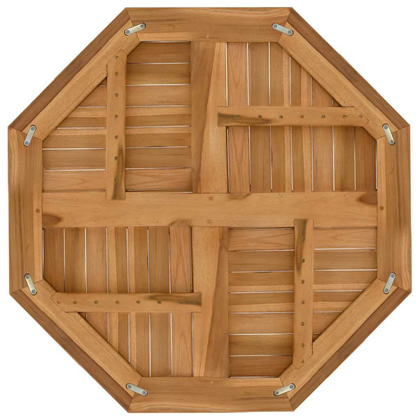 Teak Tischplatte 80x80 cm Achteckig