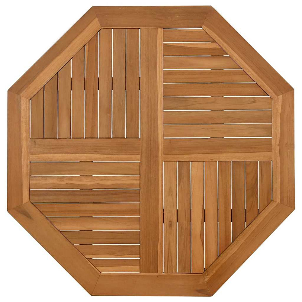 Teak Tischplatte 90x90 cm Achteck Massivholz