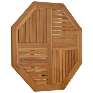 Teak Tischplatte 90x90 cm Achteck Massivholz