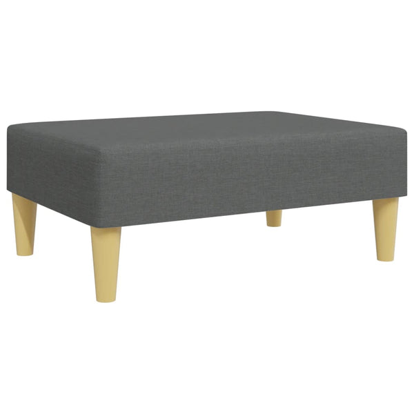Schlafsofa 2-Sitzer mit Hocker Dunkelgrau Samt