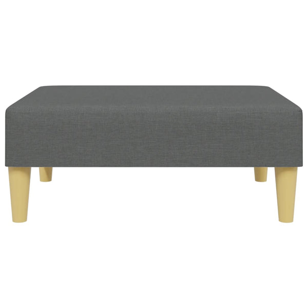Schlafsofa 2-Sitzer mit Hocker Dunkelgrau Samt