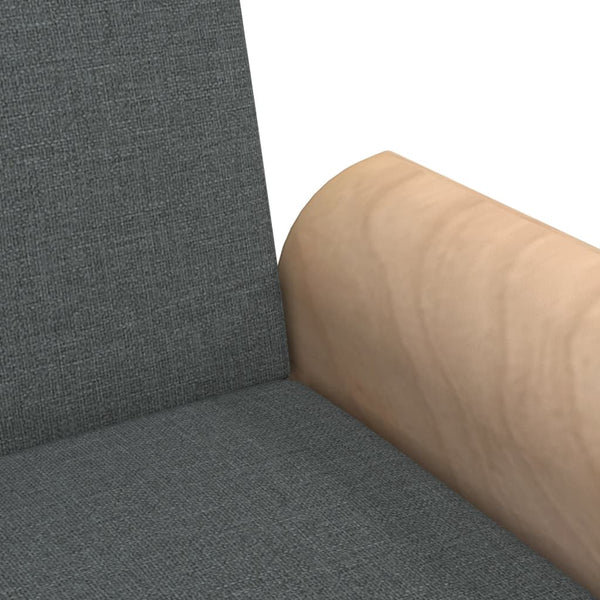 Schlafsofa 2-Sitzer mit Hocker Dunkelgrau Samt