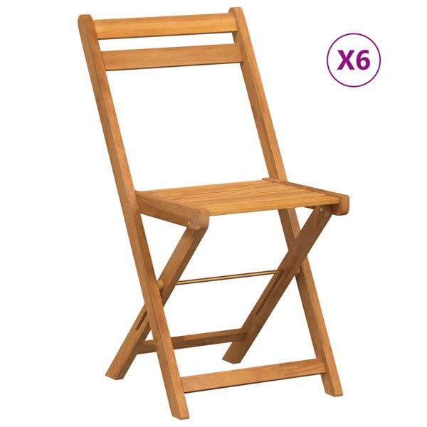 vidaXL Chaises de bistrot pliantes 6 pcs Bois d'acacia massif