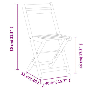 vidaXL Chaises de bistrot pliantes 6 pcs Bois d'acacia massif
