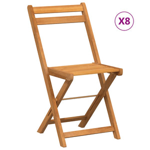 vidaXL Chaises de bistrot pliantes 8 pcs. Bois d'acacia massif