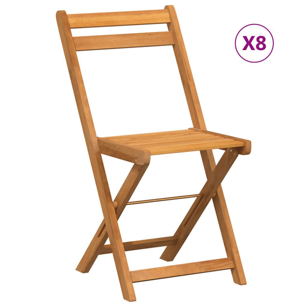 vidaXL Chaises de bistrot pliantes 8 pcs. Bois d'acacia massif