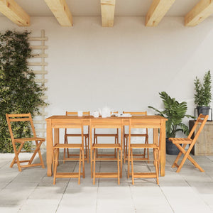 vidaXL Chaises de bistrot pliantes 8 pcs. Bois d'acacia massif