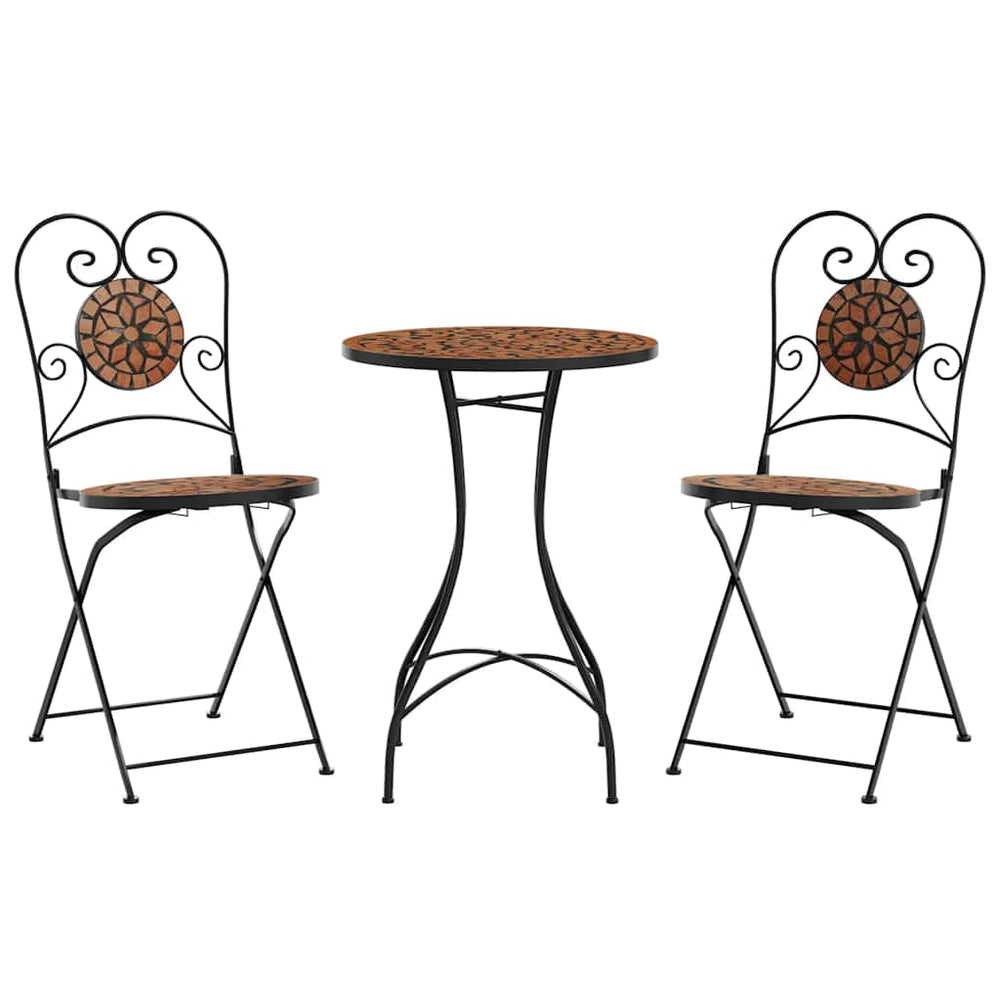 Mosaik Bistro Set Terrakotta Gartenmöbel