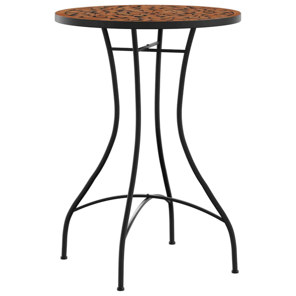 vidaXL Ensemble de bistrot mosaïque terracotta fer et céramique