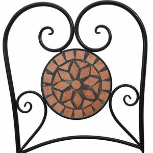 vidaXL Ensemble de bistrot mosaïque terracotta fer et céramique