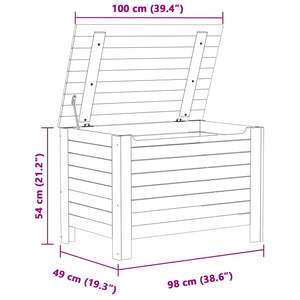 Weiße Kiefernholz Truhe RANA 100 cm