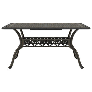 vidaXL Salon de jardin 5 pcs en fonte d'aluminium Bronze
