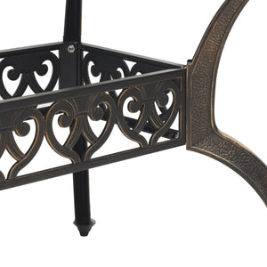 vidaXL Salon de jardin 5 pcs en fonte d'aluminium Bronze