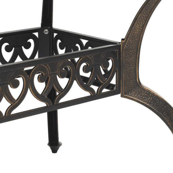 vidaXL Salon de jardin 5 pcs en fonte d'aluminium Bronze