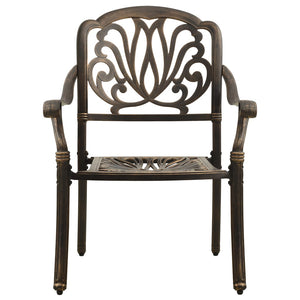 vidaXL Salon de jardin 5 pcs en fonte d'aluminium Bronze