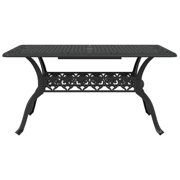 vidaXL Salle à manger de jardin 5 pcs en fonte d'aluminium noire