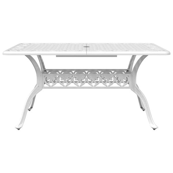 vidaXL Ensemble de salle à manger de jardin 5 pcs Blanc Aluminium moulé