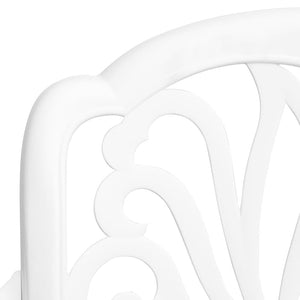 vidaXL Ensemble de salle à manger de jardin 5 pcs Blanc Aluminium moulé