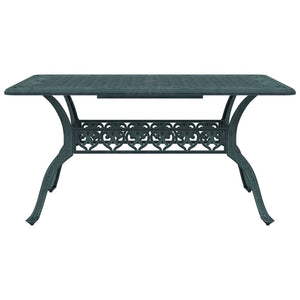 vidaXL Ensemble de salle à manger de jardin 5 pcs Vert Fonte d'aluminium