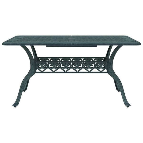 vidaXL Ensemble de salle à manger de jardin 5 pcs Vert Fonte d'aluminium