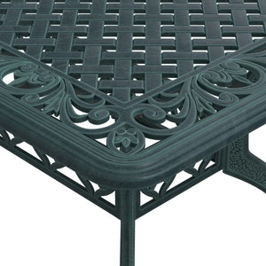 vidaXL Ensemble de salle à manger de jardin 5 pcs Vert Fonte d'aluminium