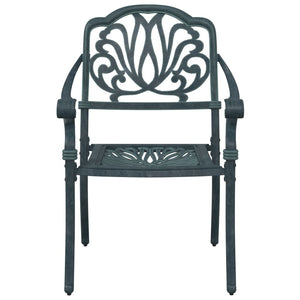 vidaXL Ensemble de salle à manger de jardin 5 pcs Vert Fonte d'aluminium