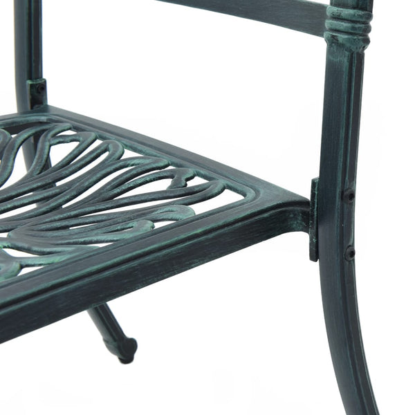 vidaXL Ensemble de salle à manger de jardin 5 pcs Vert Fonte d'aluminium