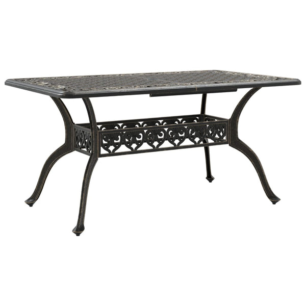 vidaXL Ensemble de salle à manger de jardin 7 pcs Aluminium moulé Bronze